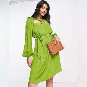 Vero Moda Olive Long Sleeve Dress